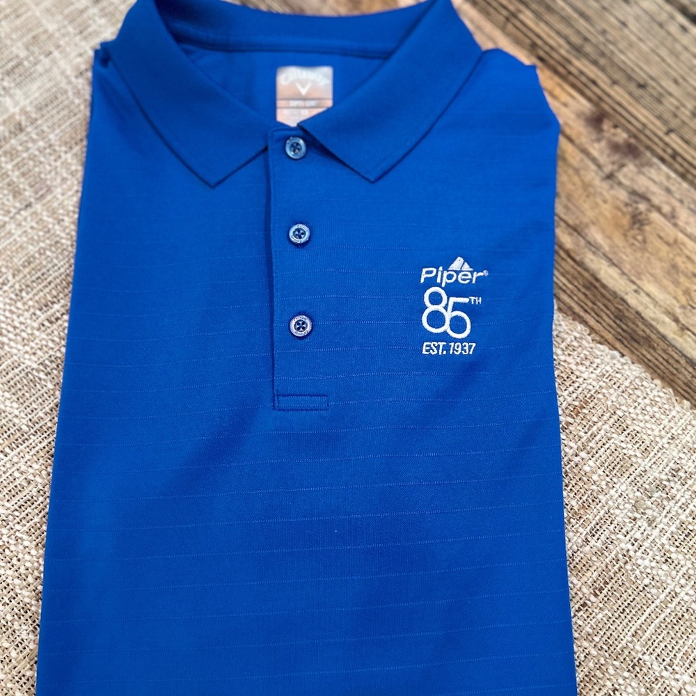 🛩️EUC - CALLAWAY OPTI DRI POLO SHIRT - PIPER AIRCRAFT LOGO